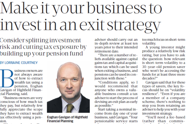 Eoghan Gavigan newspaper article